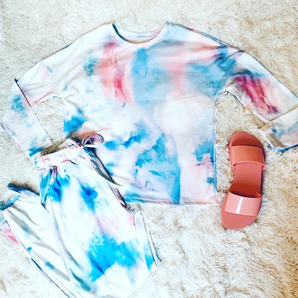 Buddha Quest Pants - Multi-coloured Tie Dye Lounge Set